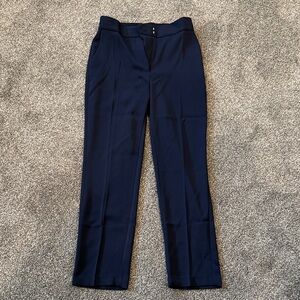 Quince Navy Elastic-Waist Straight Leg Pants